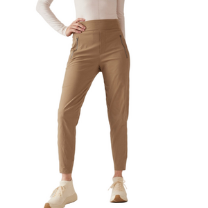 Athleta Trekkie North High Rise Jogger Tan Brown Stretch Hiking Outdoors Pants